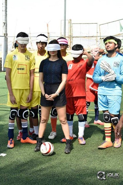 Shriya-Saran-Visit-Indian-Blind-Football-Federation-Demo-Camp